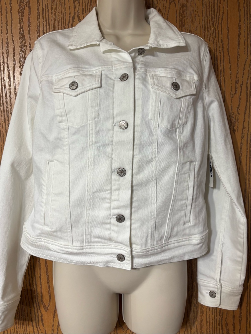Old Navy Classic White Women's Denim Jacket